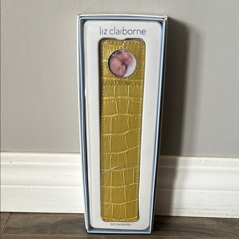 Liz Claiborne Yellow Croc-Embossed Bookmark